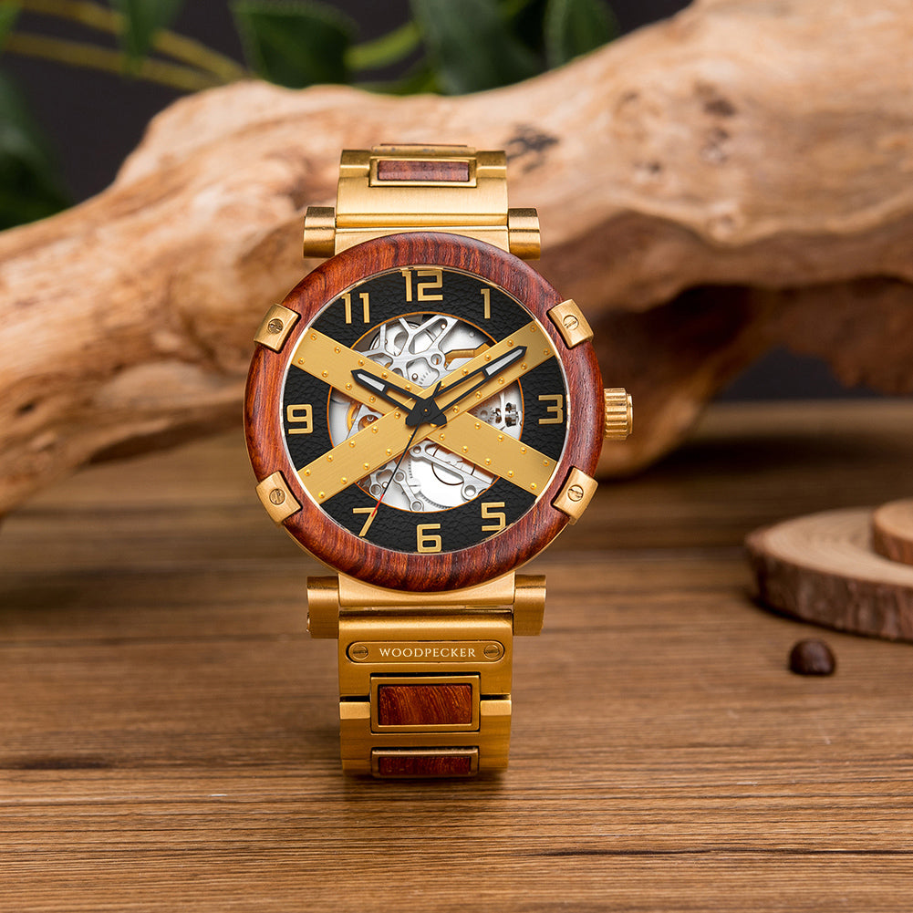 Watches UK Handmade Valknut And Bear Viking Wooden Watch Wooden