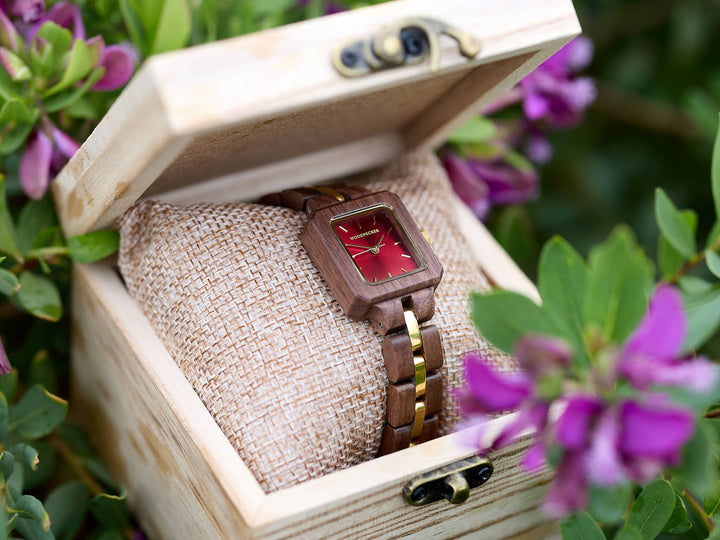 Burgundy - Walnut