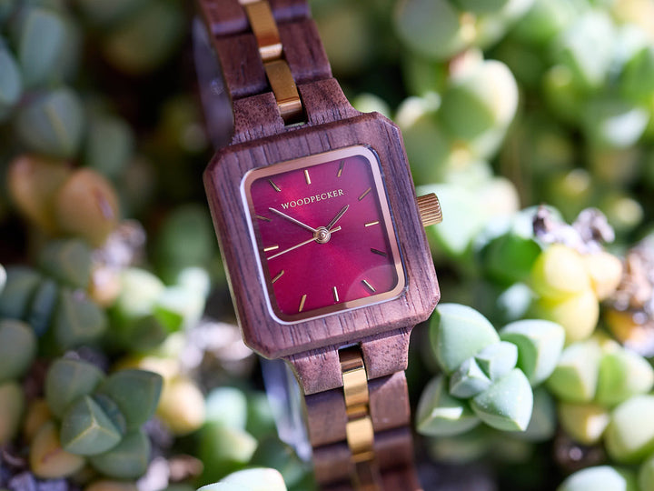 Burgundy - Walnut