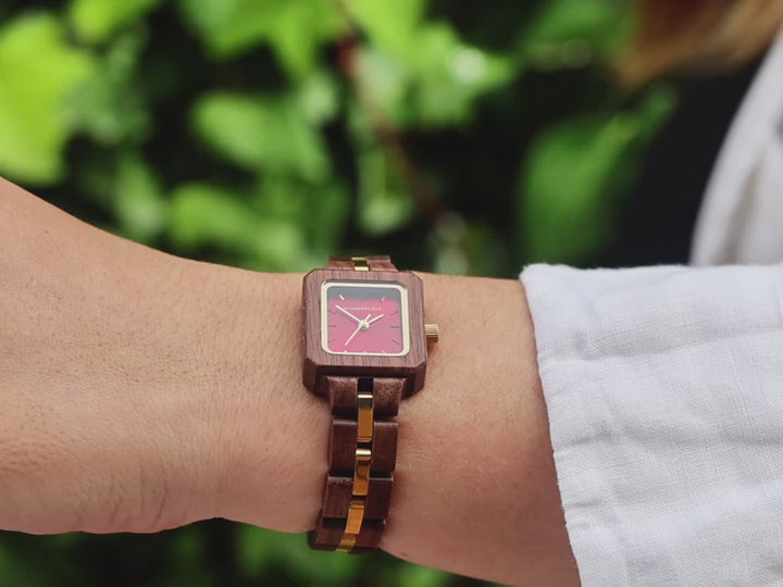 Burgundy - Walnut