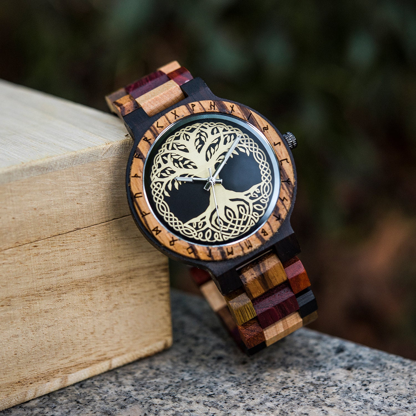 Tree of Life Watch, Engraved Watch | Wooden Watch, watches for men | Personalized anniversary gift for him, birthday gift, wood watch