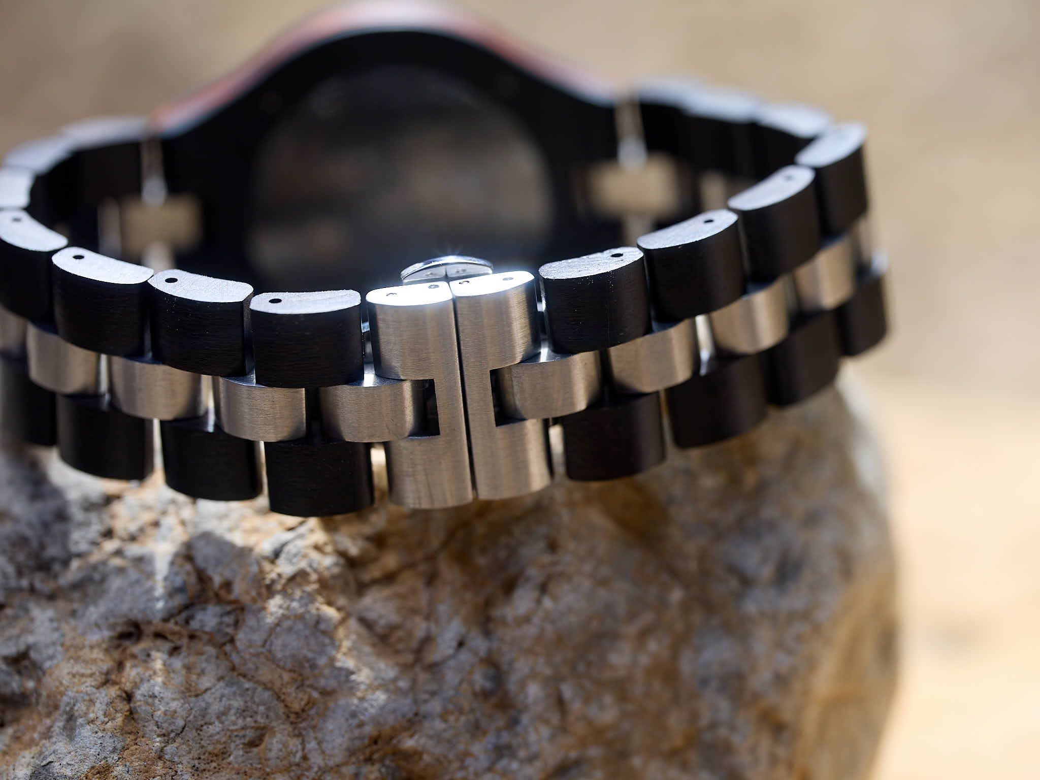 Ebony Wooden Watch with Engraving - Timeless Elegance and Style