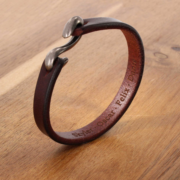 Coffee - Personalized Leather Bracelet