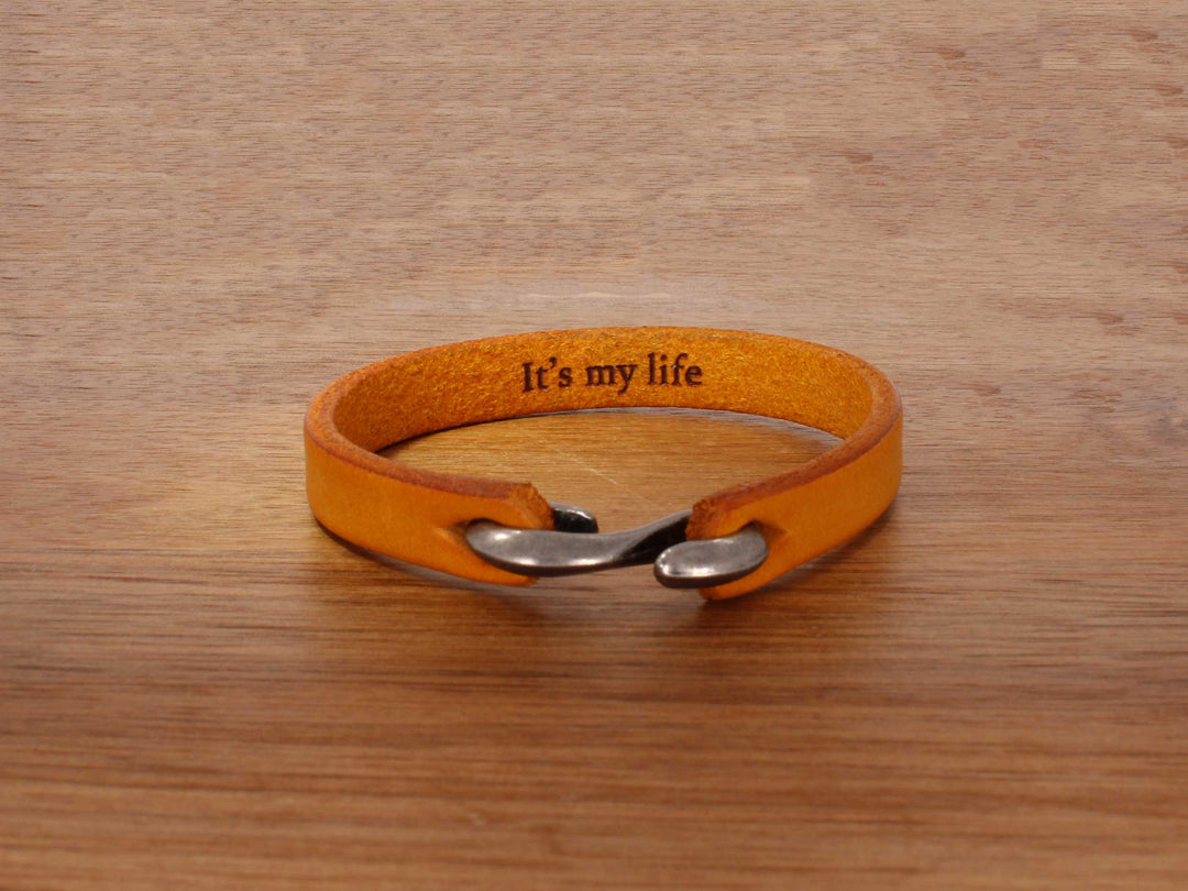 Camel - Personalized Leather Bracelet