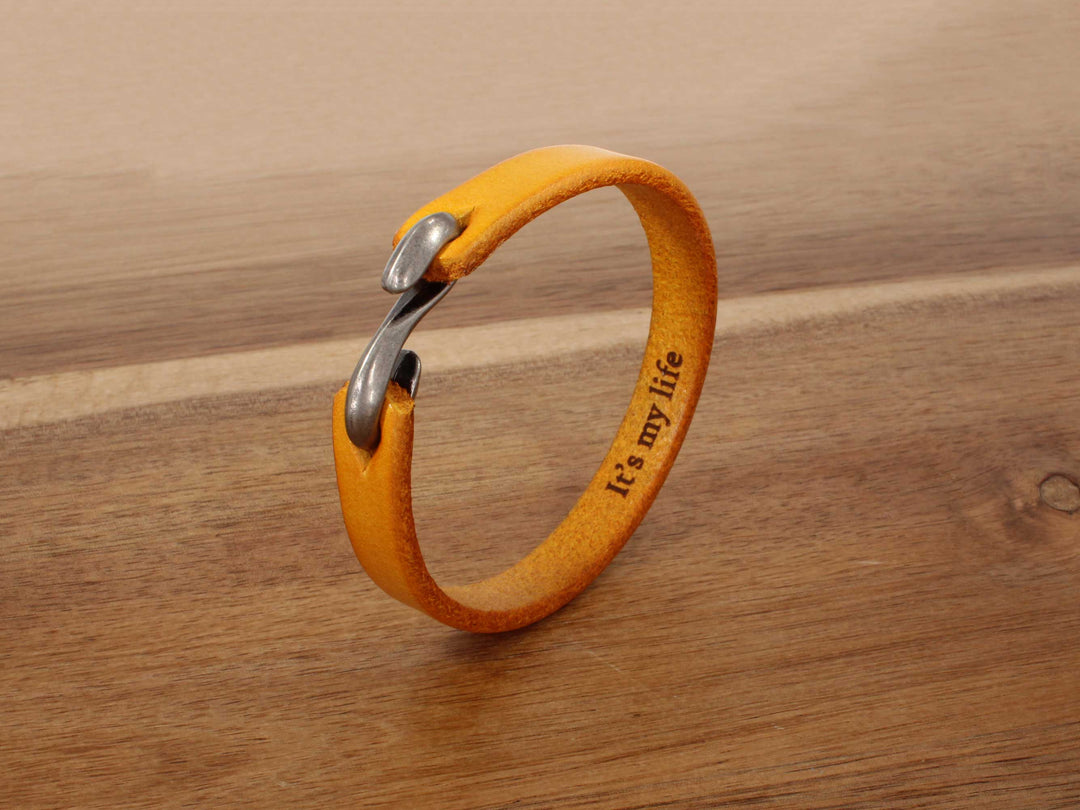 Camel - Personalized Leather Bracelet