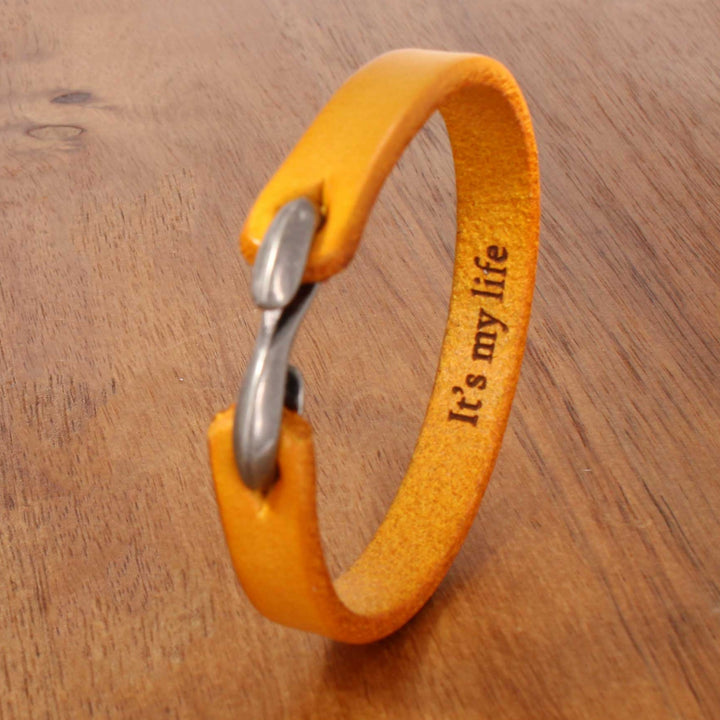 Camel - Personalized Leather Bracelet