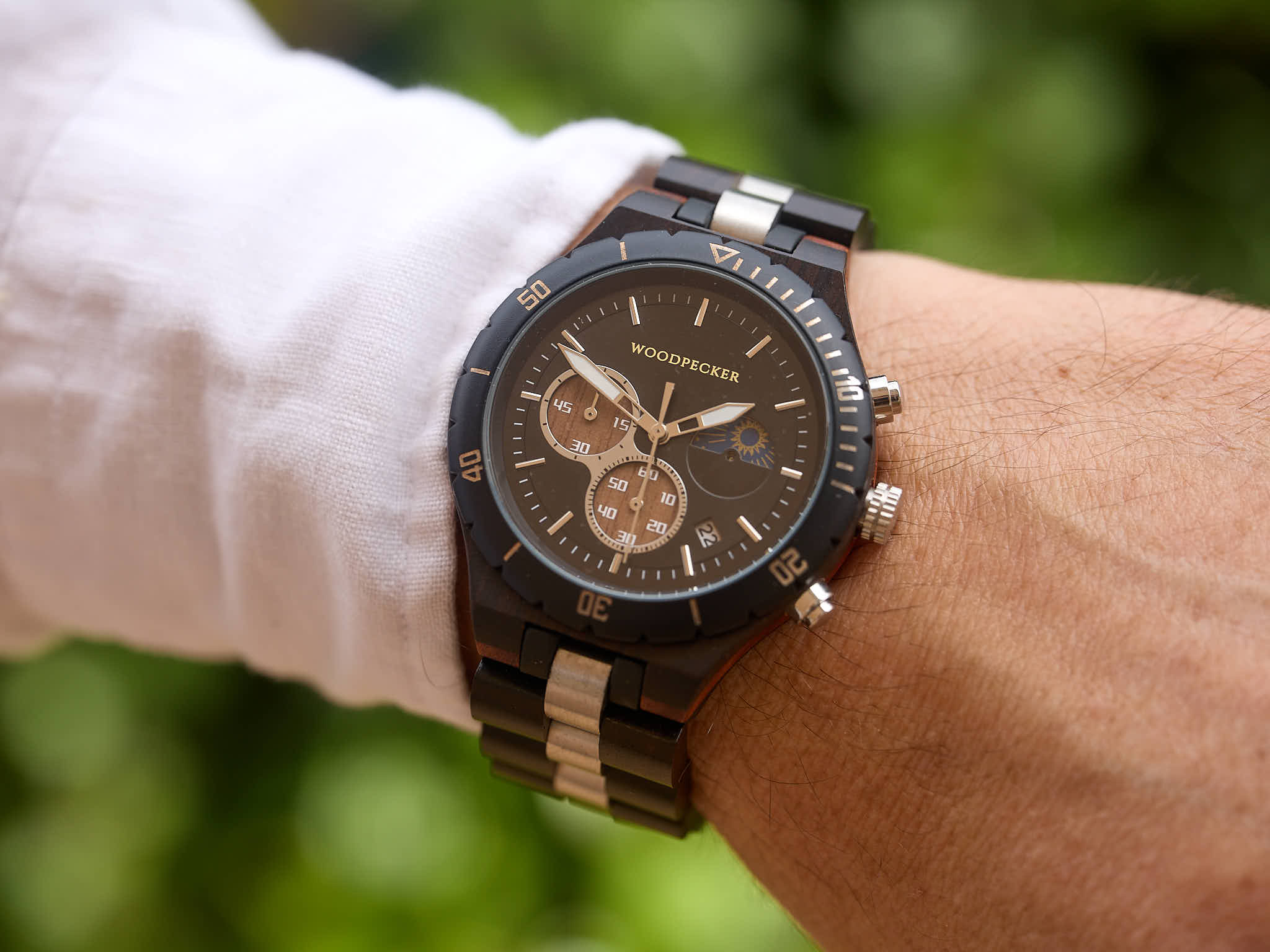 Ebony Wooden Watch with Engraving - Timeless Elegance and Style