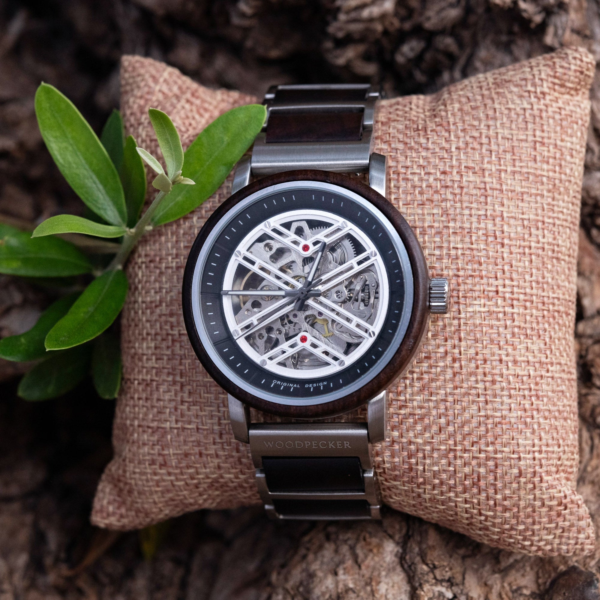 Automatic Wooden Watch Solstice | Ebony Wood | Free Engraving ...
