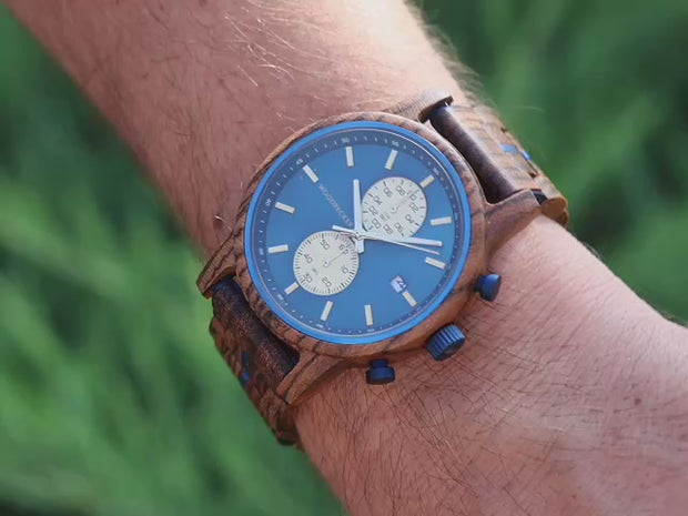 Wooden Men's Watch | Snakewood & Chronometer | Free