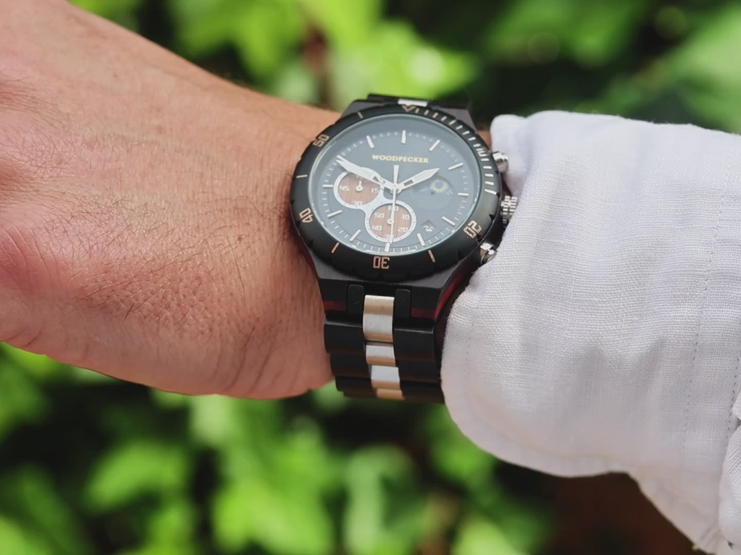 Ebony Wooden Watch with Engraving - Timeless Elegance and Style