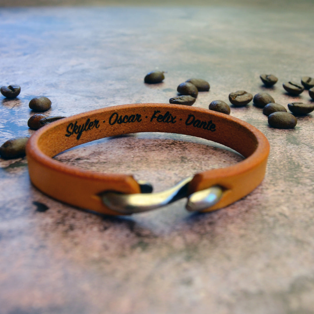 Personalized Leather Bracelet