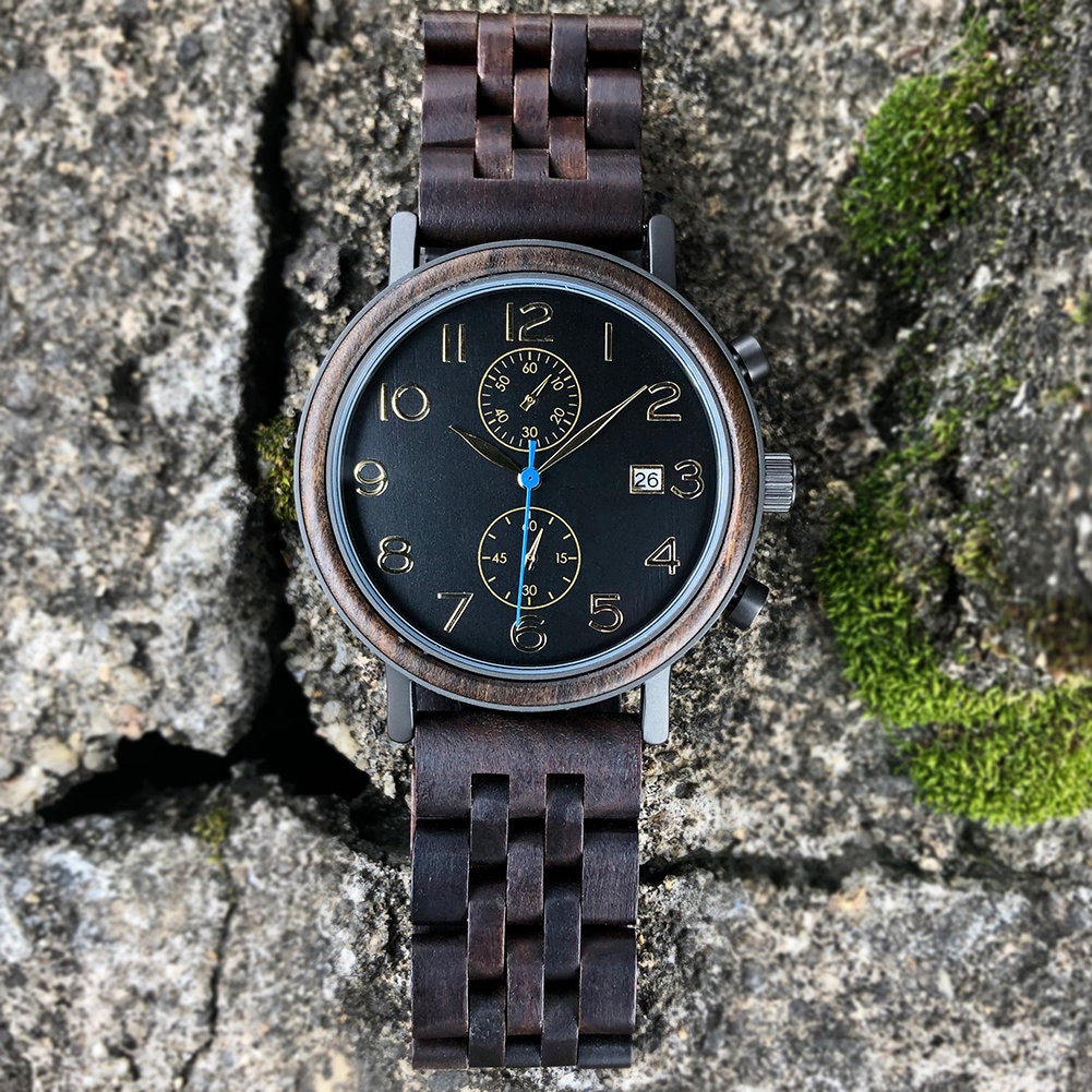 Mens Watch | Wood Watch | Engraved Watches for Men | Boyfriend gift, best friend gift, 1st anniversary gift, Anniversary gift for Husband