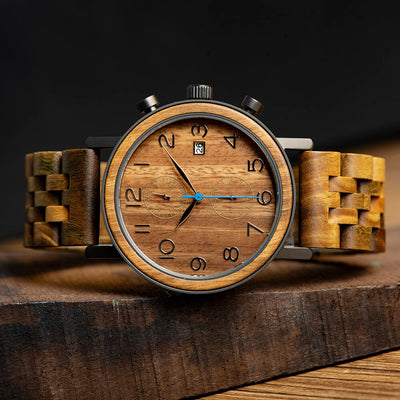 Mens Watch, Engraved Watch | Wood Watch | Anniversary gift for husband, birthday present for boyfriend, gift for groom, Wooden Watch