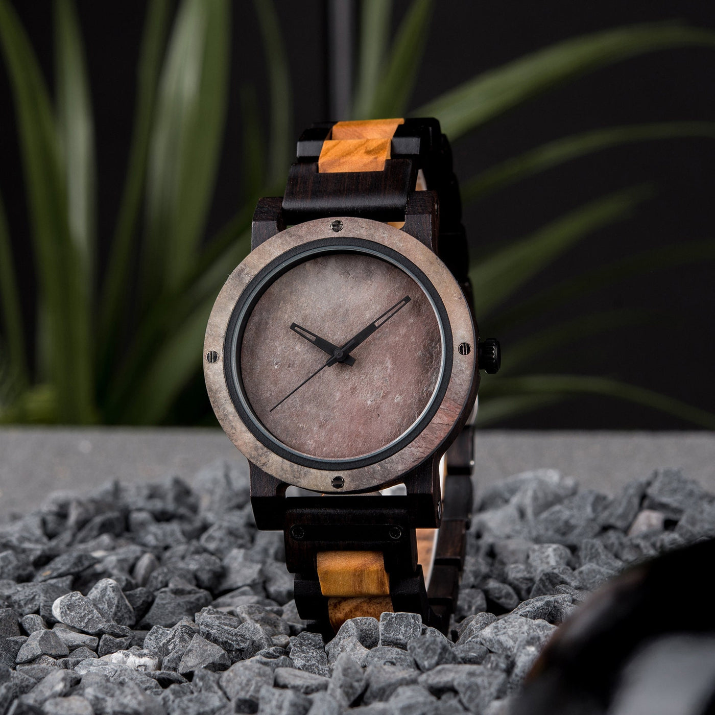 Engraved Wooden Watch.  Stone & Wood Watches for Men, personalized anniversary gift for him, unique birthday gift. Wood watch with engraving